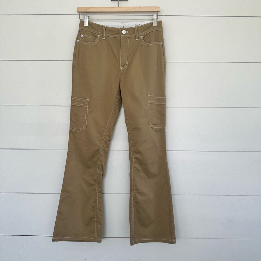 Urban Outfitters BDG Women’s 2 Khaki Cargo Lia Twill Flare Pants